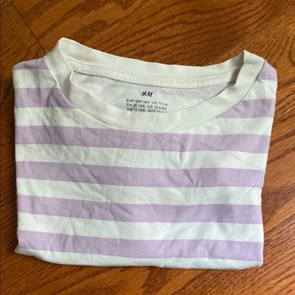 Striped Purple and White Kids Shirt - Picture 8 of 8
